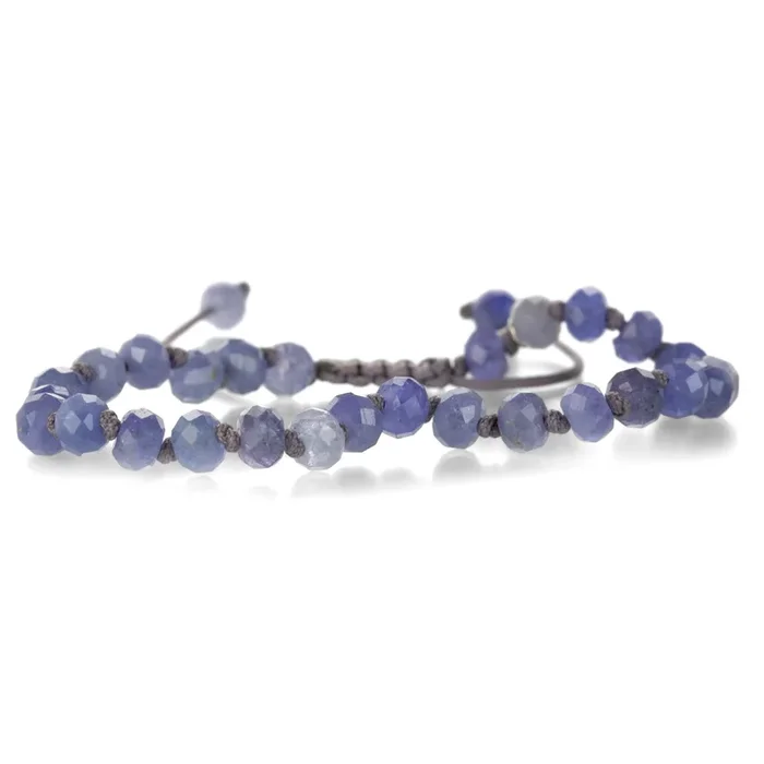 6mm Faceted Tanzanite Beaded Bracelet