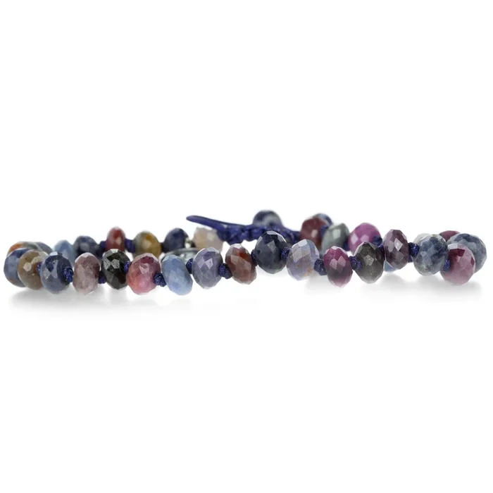 6mm Sapphire Beaded Bracelet