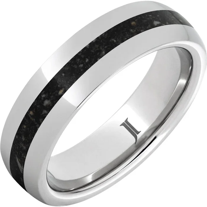 6mm Serinium Fossil Shark Tooth Inlay Ring