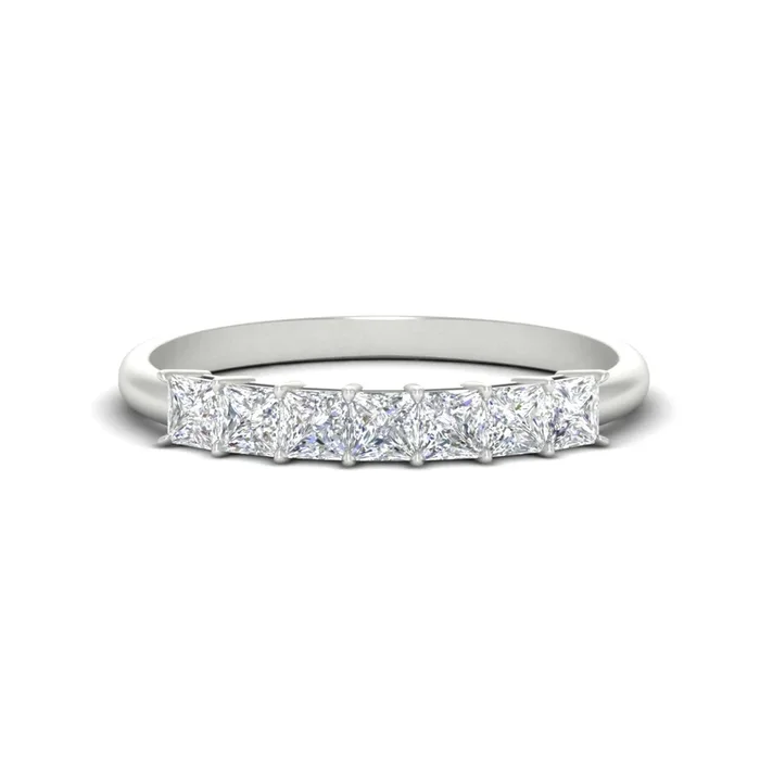 7 Diamond Princess Cut 1 Ct. Band