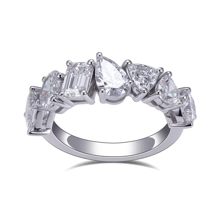 7 Stone Assorted Diamond Gold Band | 2.23 ct