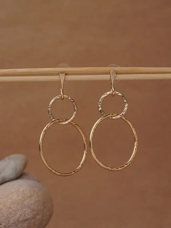 8 shaped long Brass Earring