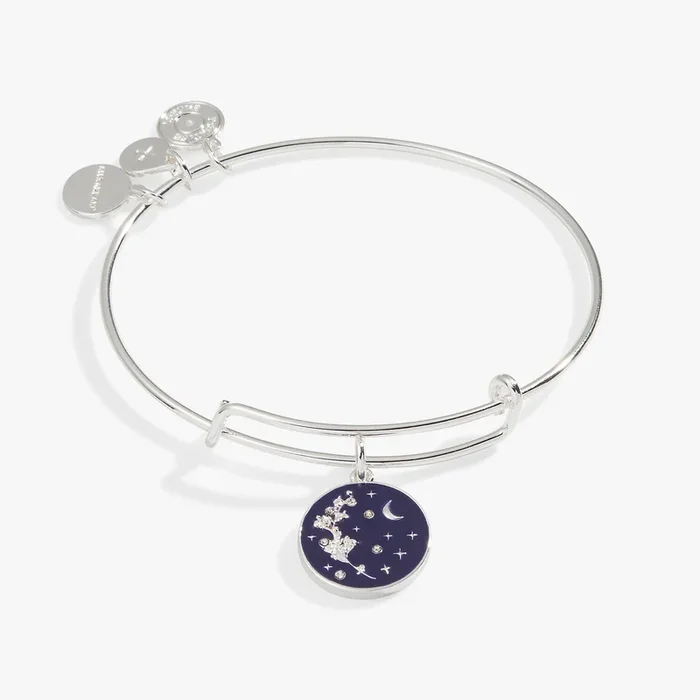‘Empower’ Mimosa Flower Charm Bangle Bracelet