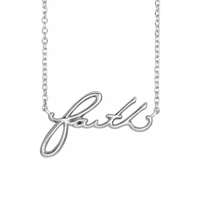 ‘Faith’ Script Necklace