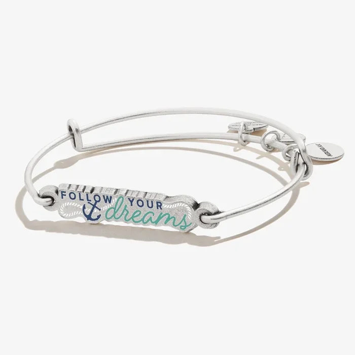 ‘Follow Your Dreams’ Anchor Inline Charm Bangle