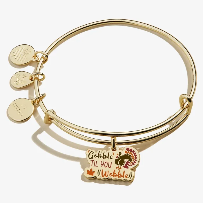 ‘Gobble Til You Wobble’ Charm Bangle