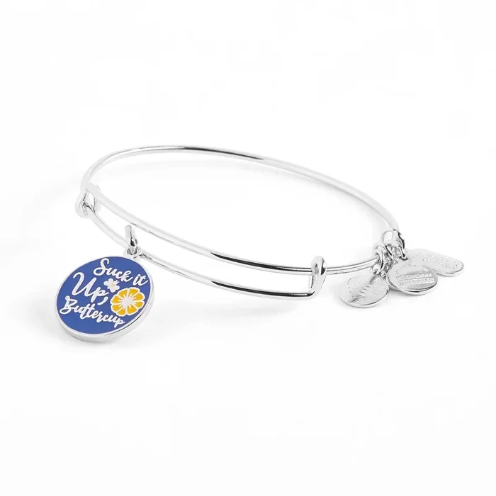 ‘Suck It Up Buttercup’ Charm Bangle Bracelet