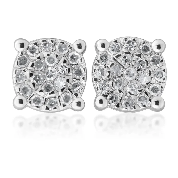 “2 Carat Look” Diamond Stud Earrings 0.20 Carat with Brilliant Cut Diamonds