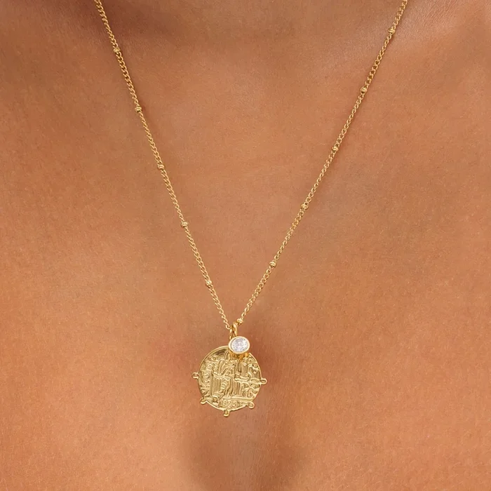 “Athena” Greek Medallion Necklace