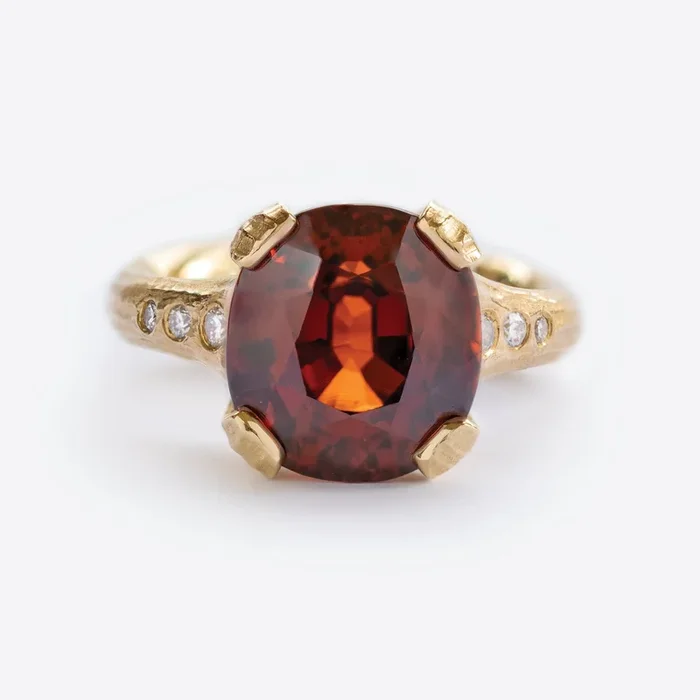 “Cardinal Flame” Ring