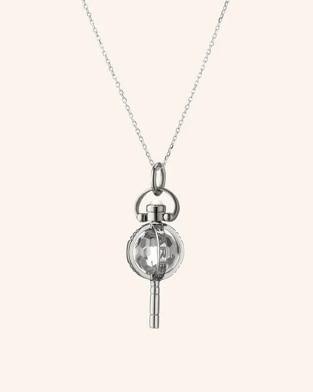 “Carpe Diem” Mini Necklace with Rock Crystal and Moonstone