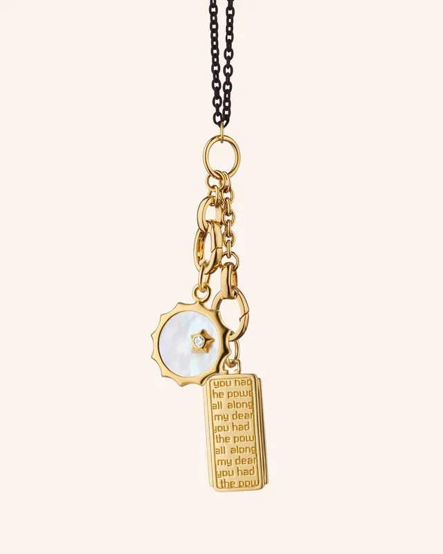 “Dorothy” Medallion and “Sun” Charm Necklace