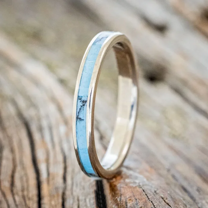 “ETERNA” – TURQUOISE & BLACK MATRIX TRUSTONE STACKING BAND