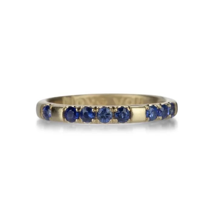 “I Love You” Band with Blue Sapphires