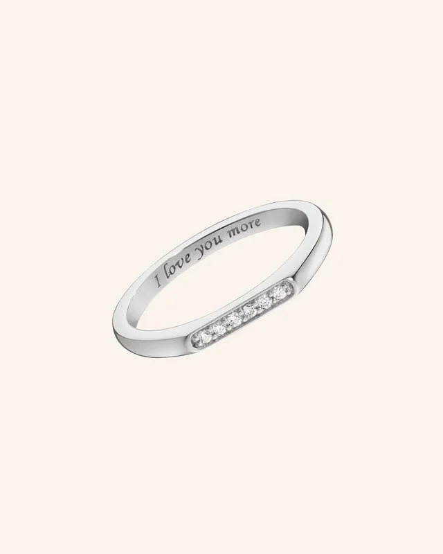 “I Love You More” Sapphire Stackable Ring
