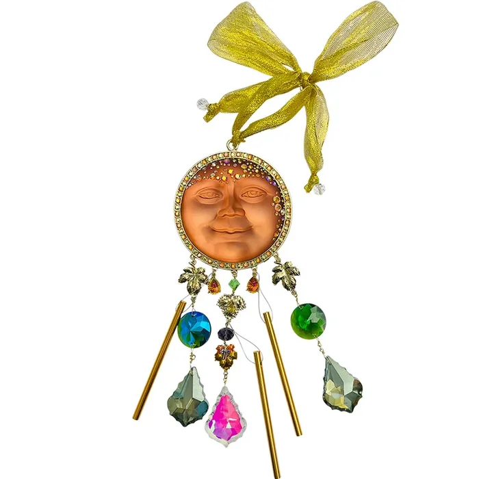 “One Of A Kind” Enchanted Garden Fall Goddess Seaview Moon Wind Chime (Goldtone)