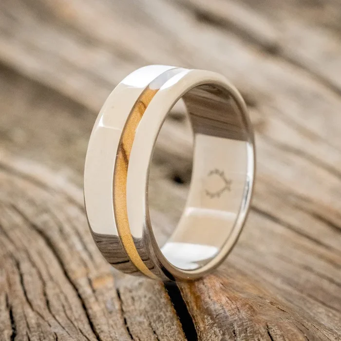“VERTIGO” – BETHLEHEM OLIVE WOOD WEDDING BAND