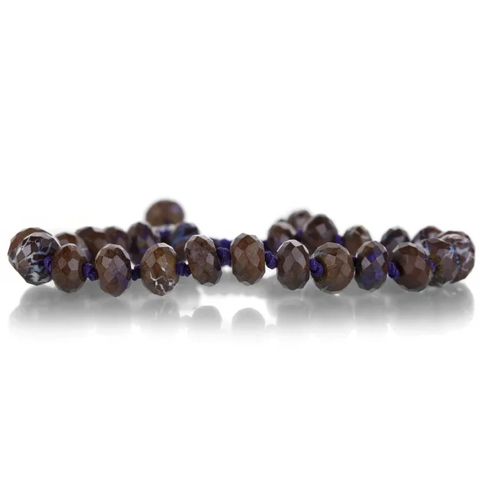 8mm Boulder Opal Macrame Bracelet