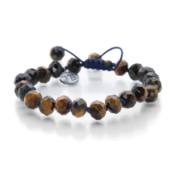8mm Faceted Tiger’s Eye Bracelet