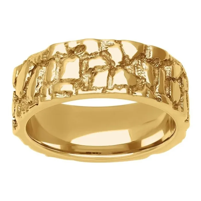 8mm Golden Nugget Wedding Band