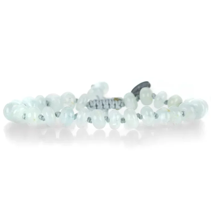 8mm Smooth Aquamarine Bead Bracelet