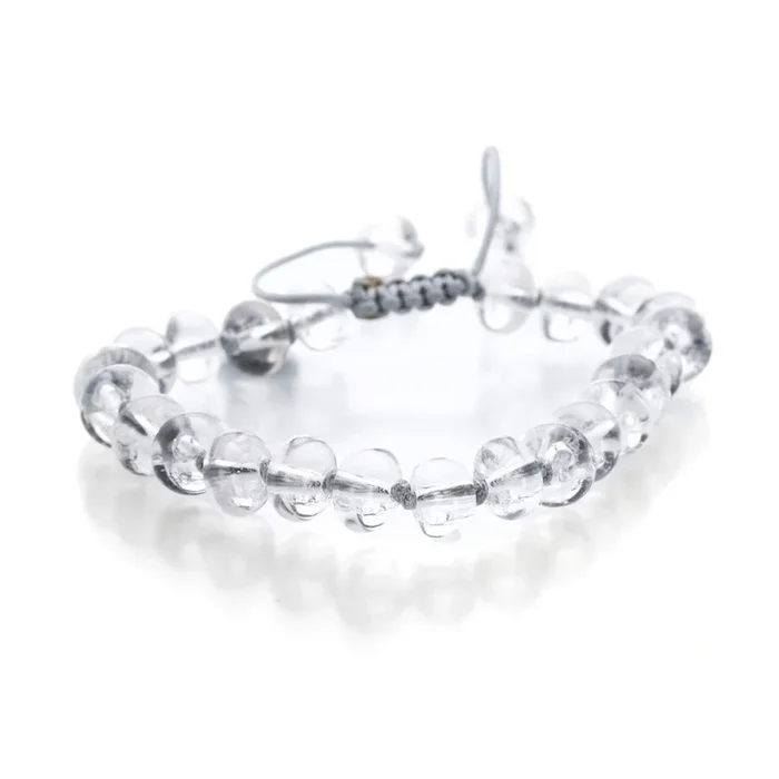 8mm Smooth Clear Quartz Bracelet