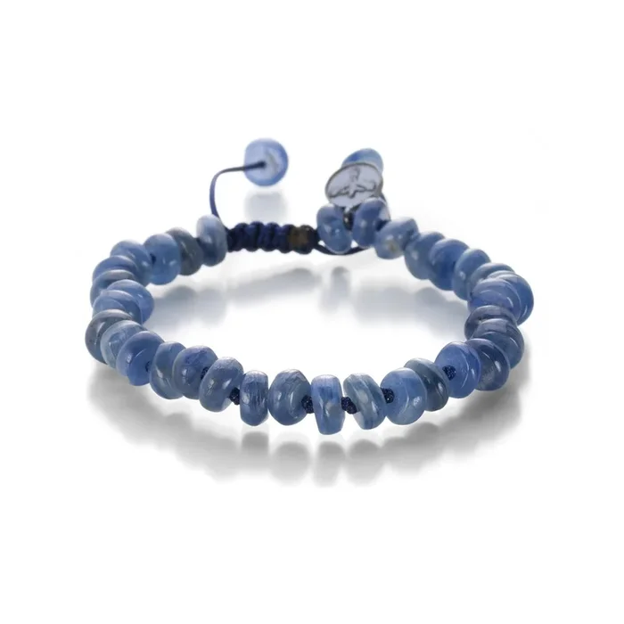 8mm Smooth Kyanite Bead Bracelet