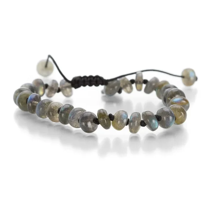 8mm Smooth Labradorite Beaded Bracelet