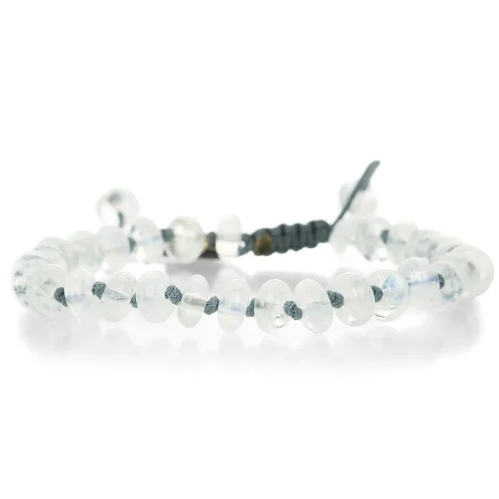8mm Smooth Rainbow Moonstone Bracelet