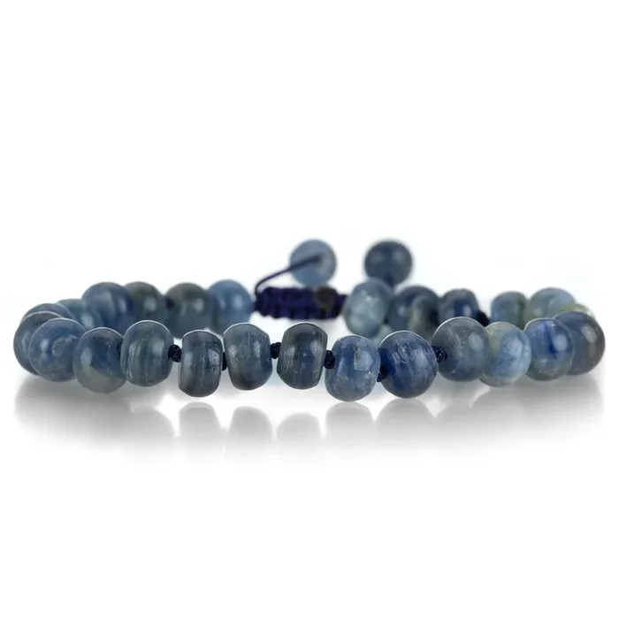 8mm Smooth Rondelle Kyanite Bracelet