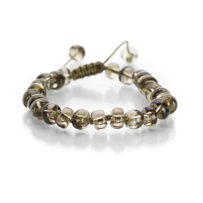 8mm Smooth Smoky Quartz Bracelet
