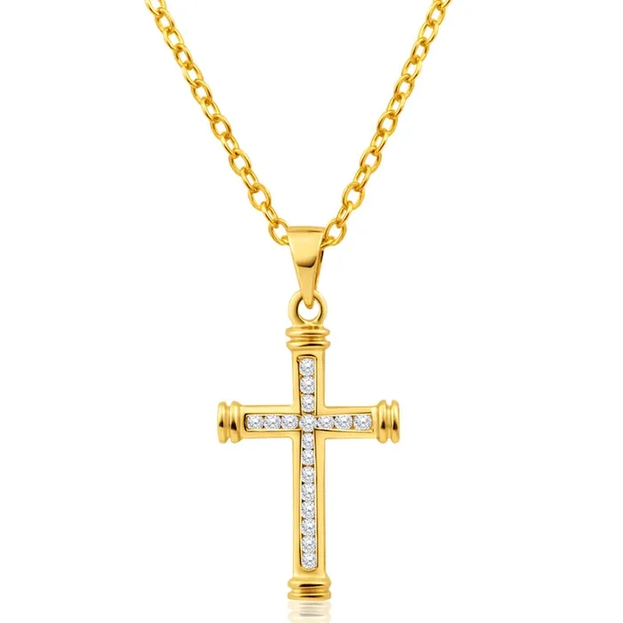 9ct Alluring Yellow Gold Diamond Pendant