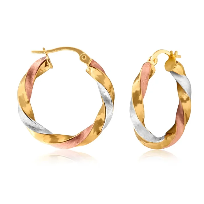 9ct Fancy Hoop Earrings