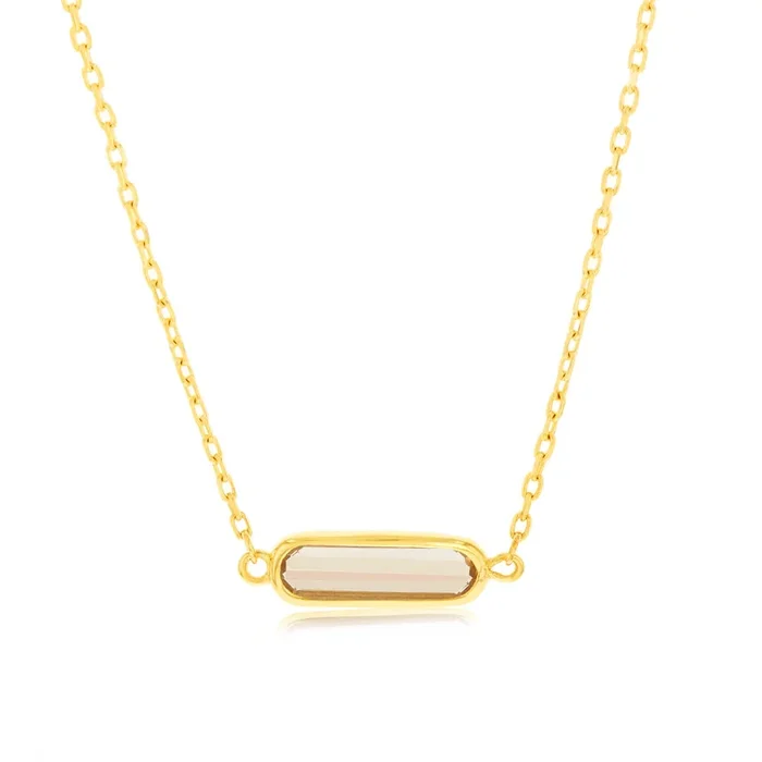 9ct Yellow Gold Natural Citrine Pendant On Chain