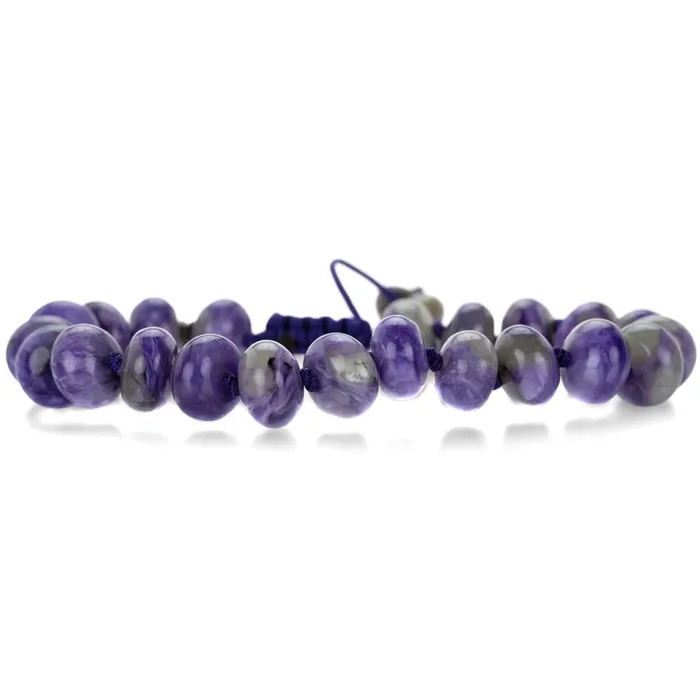 9mm Smooth Charoite Bracelet
