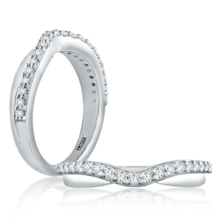 A. JAFFE Half Anniversary Diamond Wedding Ring in 14K White Gold (0.25ctw)