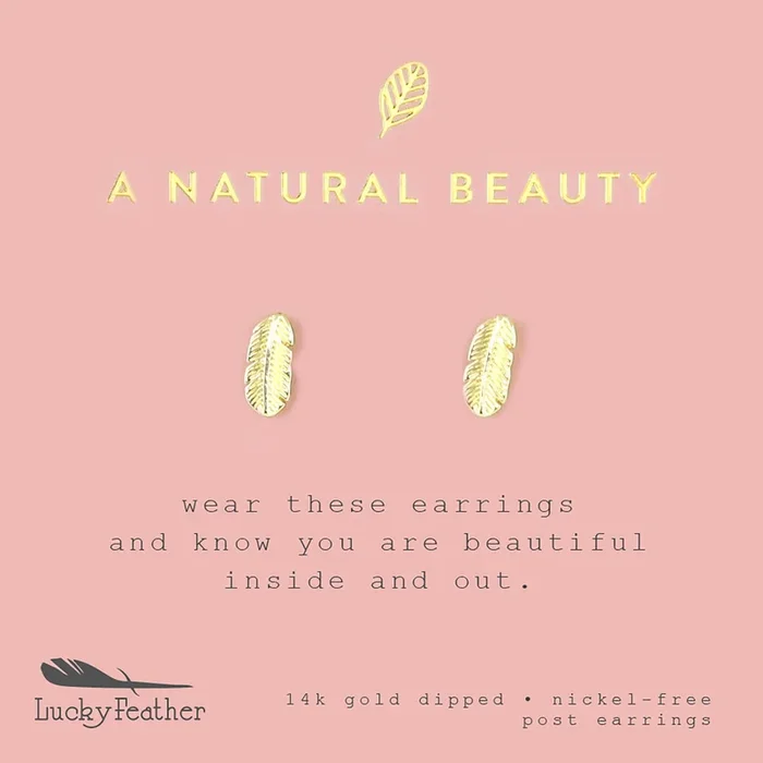 A Natural Beauty – Gold Leaf Earrings