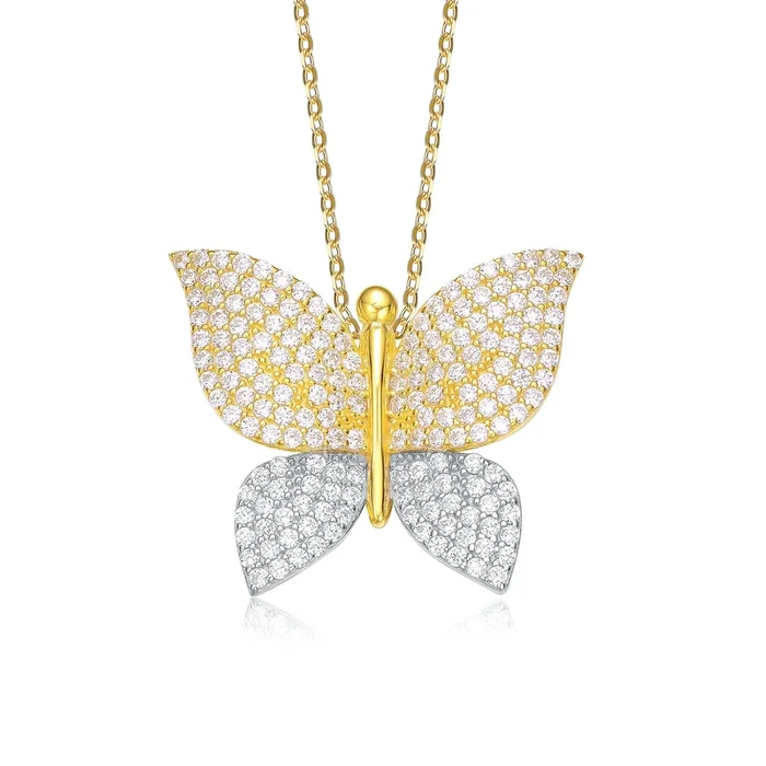 Adele Dainty Link Butterfly Necklace
