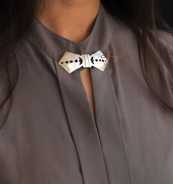 Adya Finely Carved Statement Bow Tie