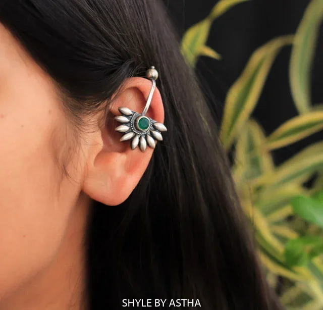 Adya Petal Green clip on Bugadi