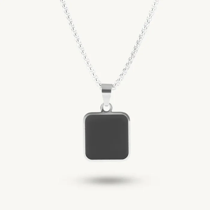 Aegis Bold Square Pendant Necklace