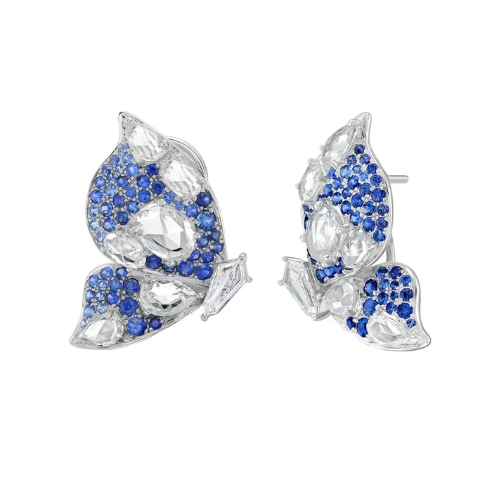 Aile Blue Sapphire and Diamond Earrings