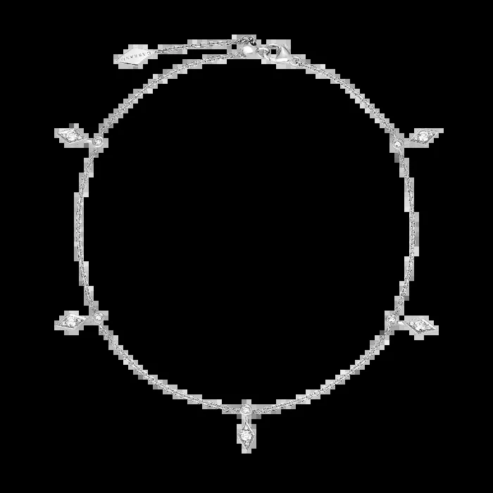 Albemarle Mini Icons Diamond Anklet | In 18ct White Gold