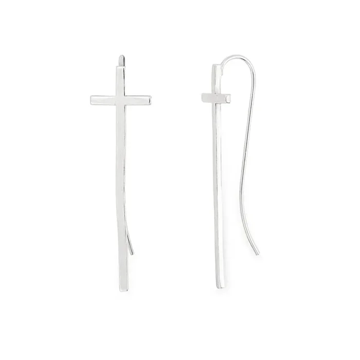 ALEX AND ANI Cross Earrings