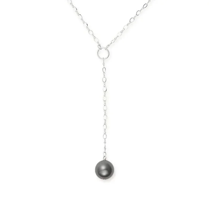 ALEX AND ANI Sea Sultry Pearl Lariat 16 in. Necklace
