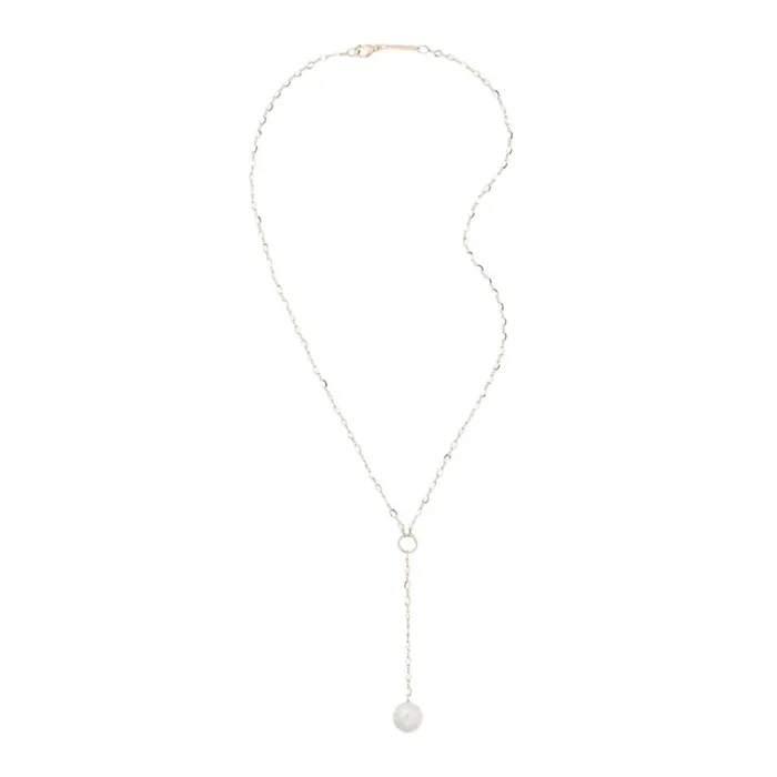 ALEX AND ANI Sea Sultry Pearl Lariat Necklace