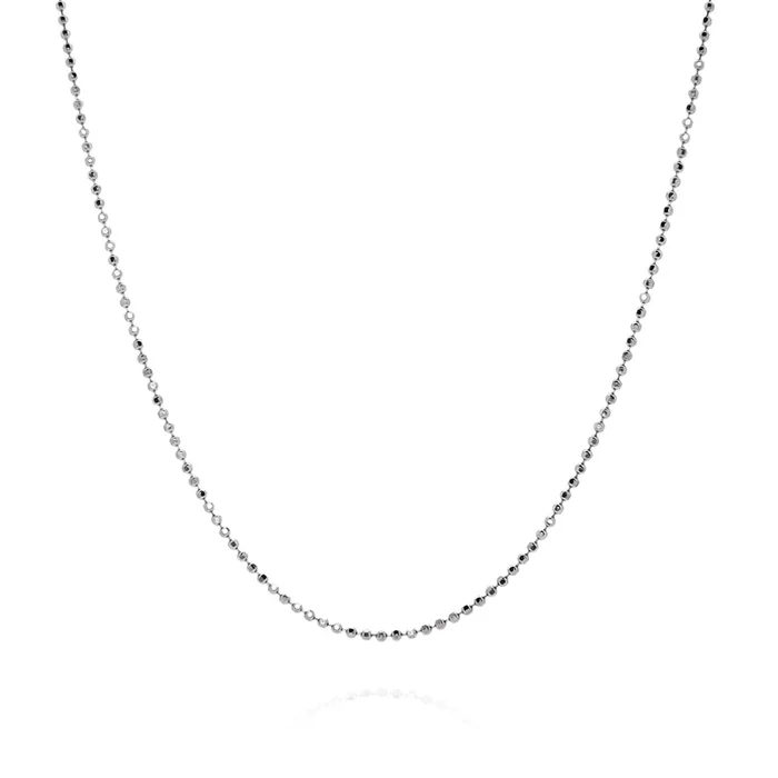 Alex Woo Sterling Silver 16″ Icon Beaded Chain Necklace