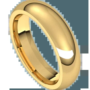 Alianza de boda para hombre de ajuste cómodo y semicircular