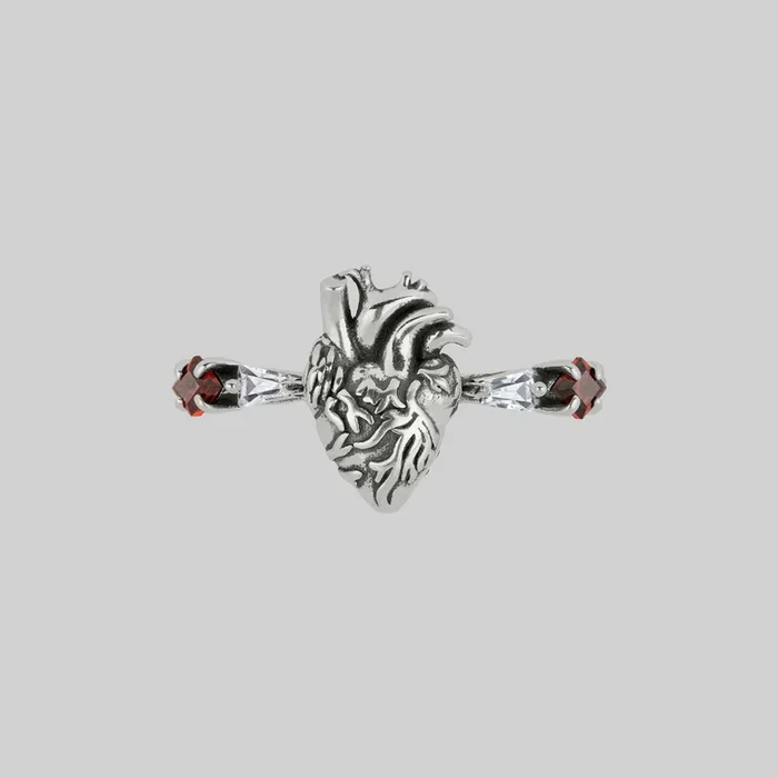 ALL MY HEART. Anatomical Heart Ring – Silver