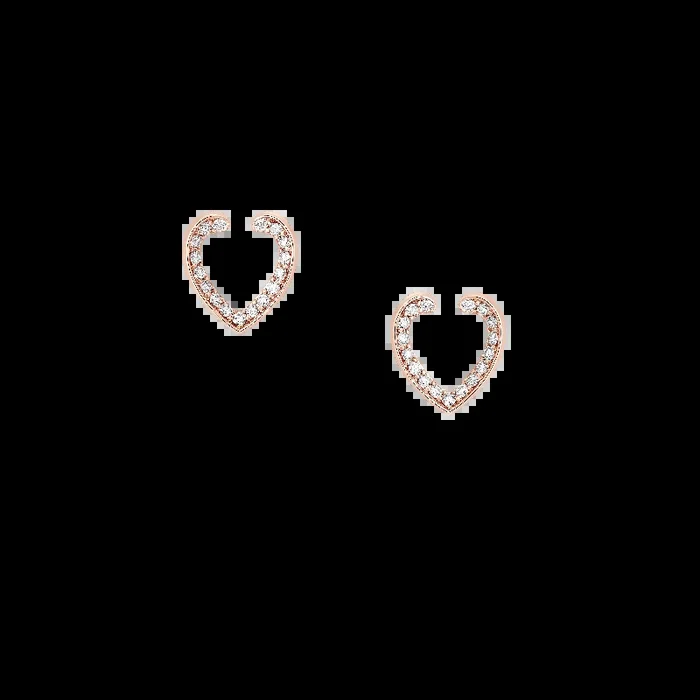 Aloria Mini Icons Diamond Earrings | In 18ct Rose Gold